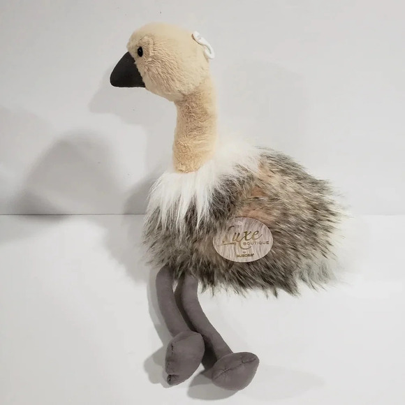 Lux Boutique by Aurora Sadira Ostrich Soft Plush Bird 13". - Picture 1 of 7